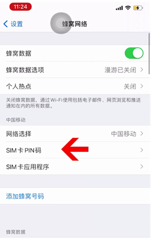 泽库苹果14维修网分享如何给iPhone14的SIM卡设置密码 