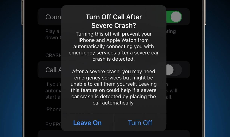 泽库苹果14维修分享 iPhone 14 和 Apple Watch 上关闭崩溃检测 