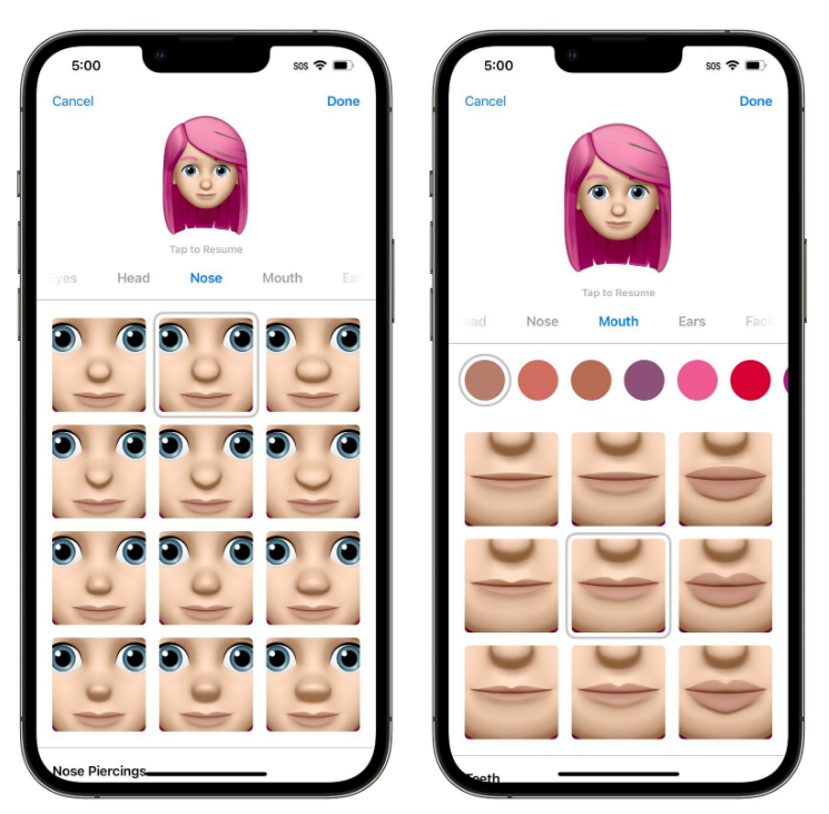 泽库苹果手机维修分享​iOS 16中的拟我表情有了哪些变化和升级 